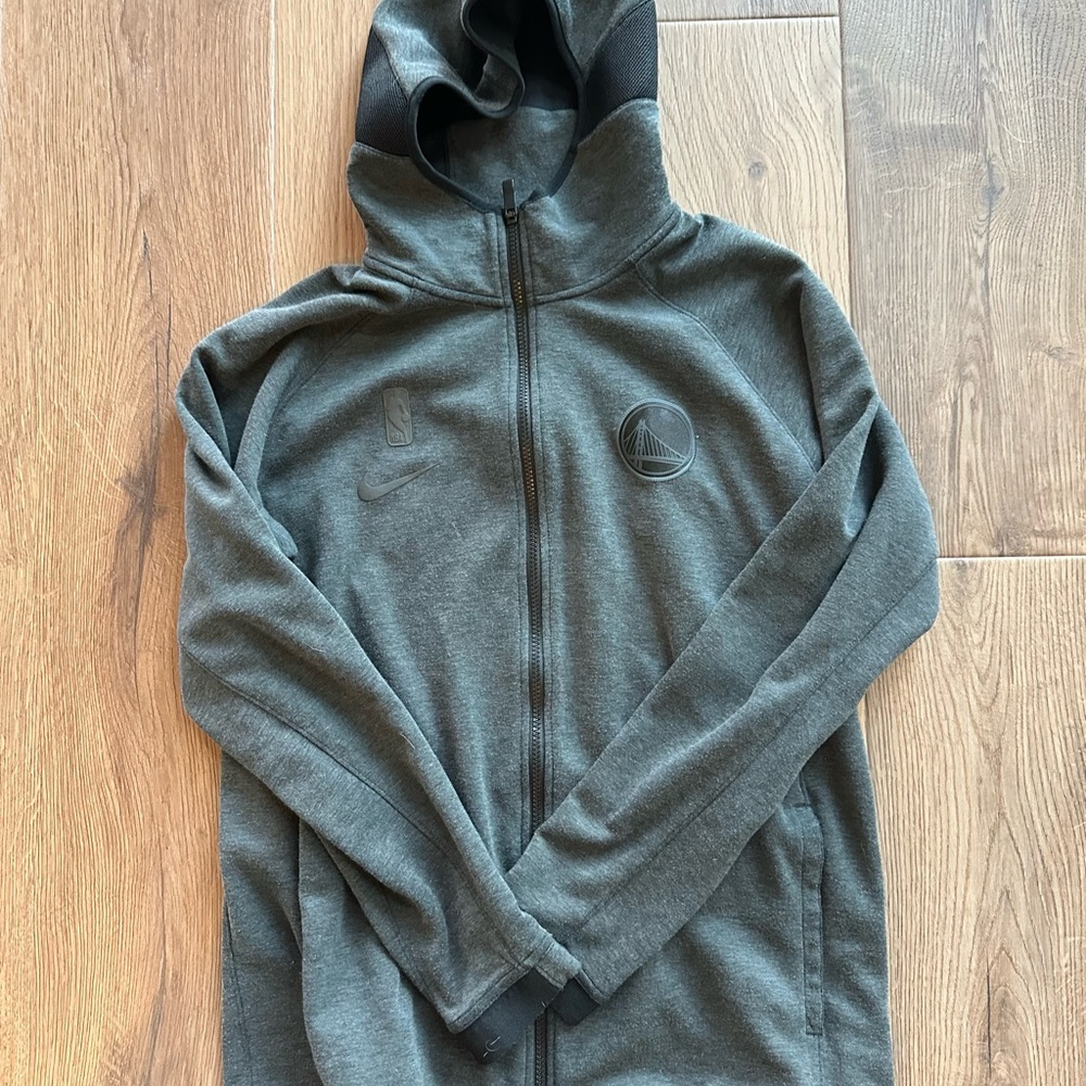 Men’s Nike Golden State Warriors Dark Gray Full-Zip Hoodie size L
